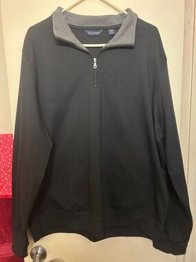 Scott Barber Men's Black Quarter-Zip Pullover Sweater Size XL